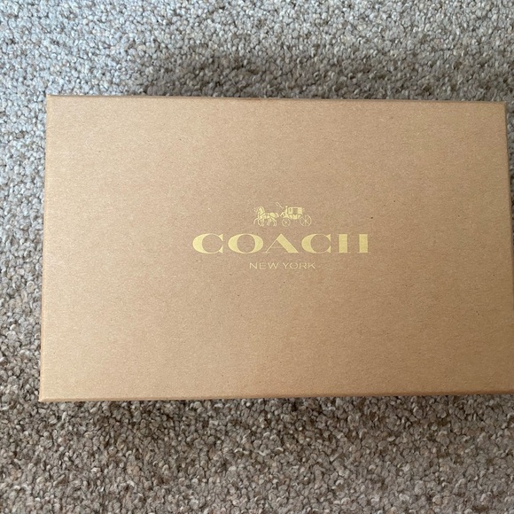 Coach Black Cherry wallet with gold chain - never been used still in box - Picture 2 of 9